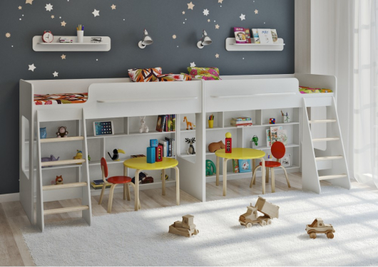 Двухъярусная кровать Легенда 26.3 белая - купить за 51980.00 руб.