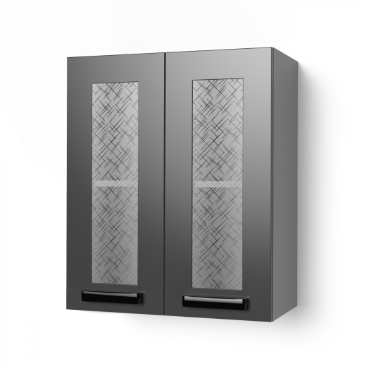 Шкаф верхний 600 со стеклом Квадро 6ВС - купить за 5910.00 руб.