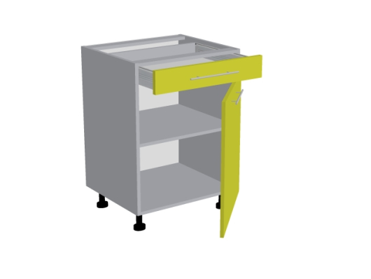 Стол однодверный с ящиком Н60 Д1+Мет1 Базис - купить за 9183.00 руб.