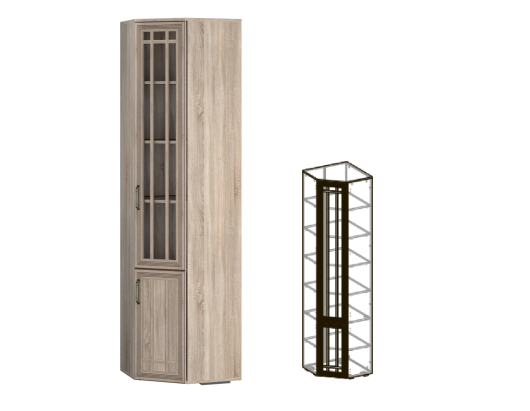 Шкаф угловой для книг Бруно - купить за 24128.00 руб.