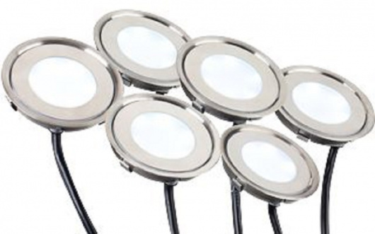 Набор из 6 встраиваемых светильников Arlight Kt-s-6 KT-R-6x0.5W LED Warm White 12V (круг) - купить за 10672.00 руб.