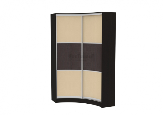 Радиусный шкаф-купе арт.7 кожа - купить за 47034.00 руб.