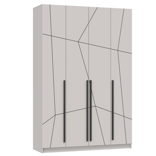 Шкаф 4-х дверный 67.13 Брандо ЛДСП/МДФ Кашемир Геометрия - купить за 36096.00 руб.