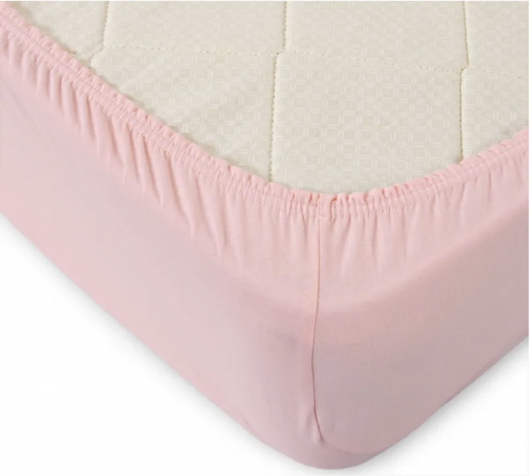 Простыня на резинке трикотажная, хлопок РОЗОВАЯ - купить за 0.00 руб.