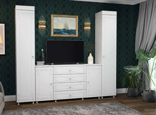 Гостиная Италия белое дерево (вариант 6) - купить за 38028.00 руб.