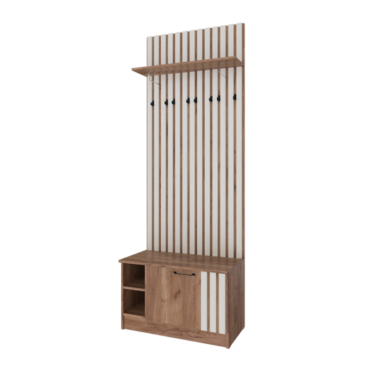 Тумба с вешалкой Кано 800 КПТВ-2 Дуб Крафт Белый/Дуб Крафт табачный - купить за 11993.00 руб.