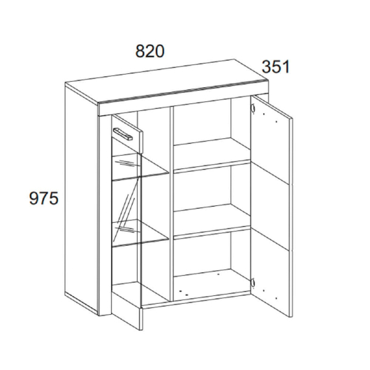 Шкаф-витрина 1V1D Оскар - купить за 11399.00 руб.