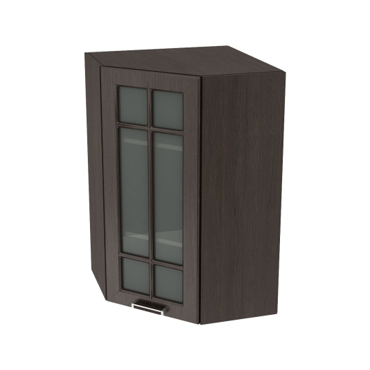 Шкаф угловой со стеклом №133 Прага ШВУС 599Н - купить за 10985.00 руб.