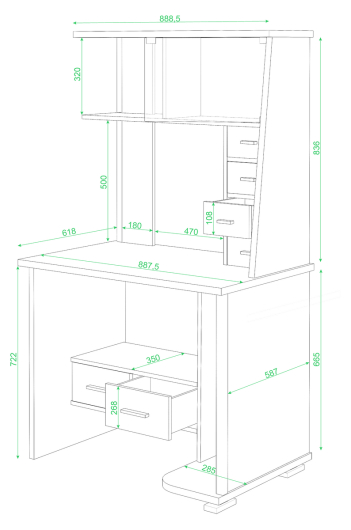 Компьютерный стол СК-10 - купить за 11990.00 руб.