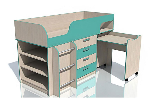 Кровать Рико с выкатным столом НМ 011.56 М - купить за 23141.0000 руб.