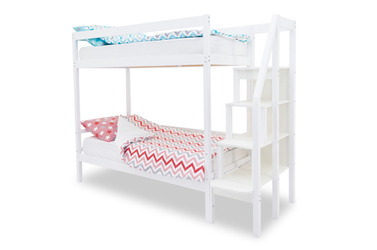 Детская двухъярусная кровать Svogen белый - купить за 25990.00 руб.