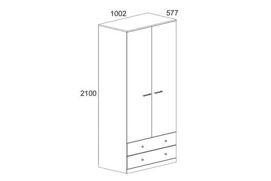 Шкаф 2DG2S Джаггер - купить за 25599.00 руб.