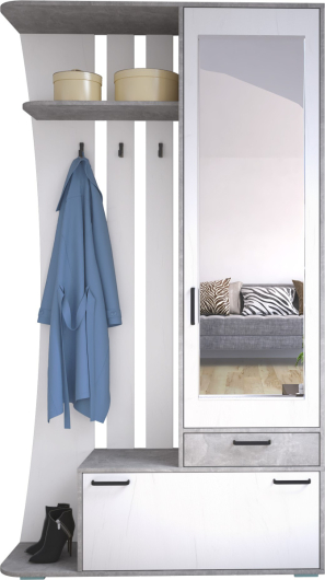 Прихожая Орион 1 Ателье Светлое/Белый - купить за 30326.00 руб.