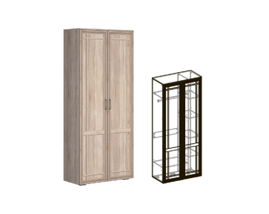 Шкаф 2х створчатый комбинированный Бруно - купить за 29091.00 руб.