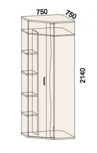 Шкаф угловой 750 на 750
