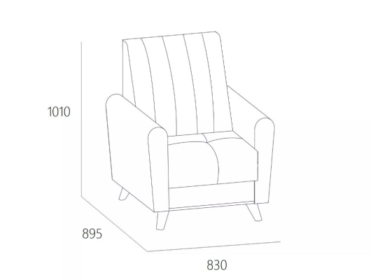 Кресло Монако велюр Вивальди 7 - купить за 21799.00 руб.