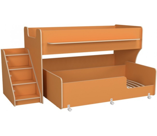Двухъярусная кровать Р444-2 Капризун 7 с лестницей с ящиками - купить за 19990.00 руб.