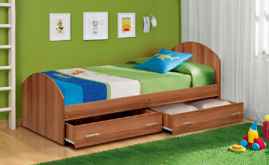 Кровать односпальная с ящиками №2 - купить за 8775.00 руб.