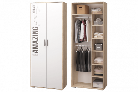 Шкаф 2-х дверный для одежды Джуниор - купить за 13317.00 руб.