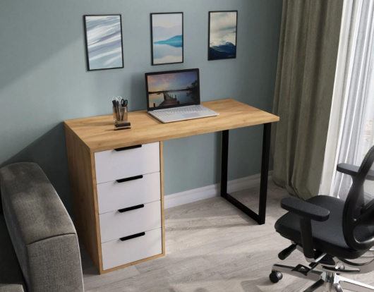 Стол С-400 дуб крафт золотой/меренга - купить за 17845.00 руб.