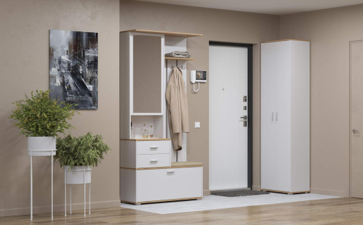 Прихожая Антре 2 Дуб Вотан/Белый - купить за 19844.00 руб.