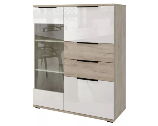 Комод со стеклом Альянс 435.18 - купить за 21980.00 руб.