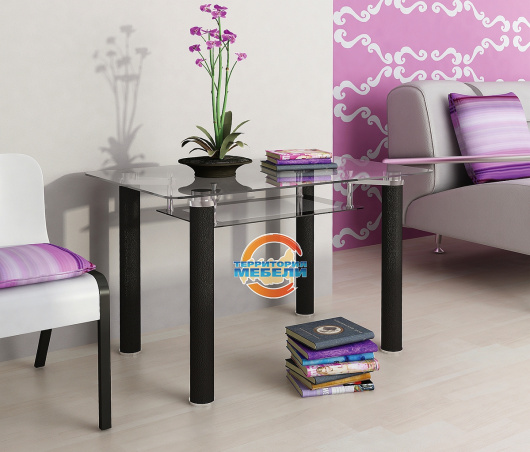 Стол обеденный DF-043 PVC BLACK (черный) - купить за 11683.0000 руб.