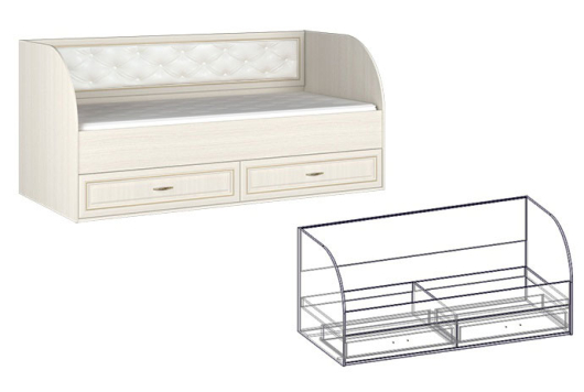 Кровать с ящиками Виктория - купить за 33343.00 руб.