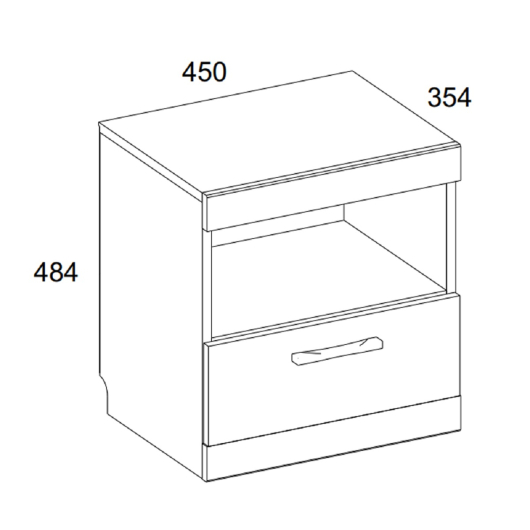 Тумба прикроватная 1S Оскар - купить за 3999.00 руб.