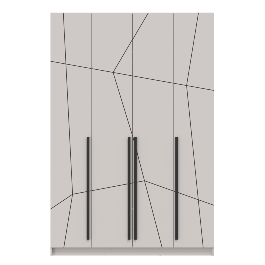 Шкаф 4-х дверный 67.13 Брандо ЛДСП/МДФ Кашемир Геометрия - купить за 36096.00 руб.