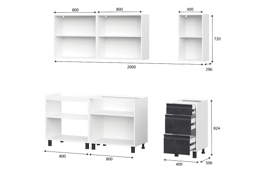 Кухонный гарнитур Вельвет 2,0 МДФ - купить за 0.00 руб.