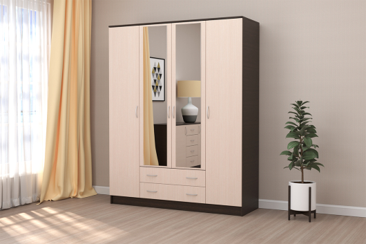 Шкаф 4-х створчатый Кэт 7 - купить за 23100.00 руб.