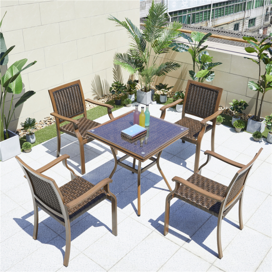 Обеденная группа 70х70 БАМБУК арт.2012 + 4 Кресел БАМБУК-3 арт.2017 - купить за 61350.00 руб.