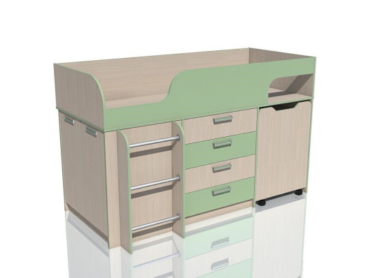 Кровать Рико с выкатным столом НМ 011.56 М - купить за 23141.0000 руб.