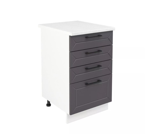 Шкаф нижний с четырьмя ящиками №65 Кёльн ШНЯ 500 - купить за 9259.00 руб.