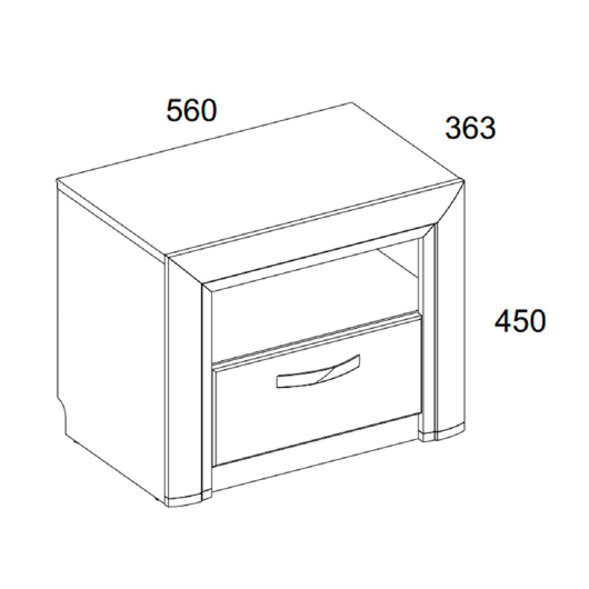 Тумба прикроватная 1S Оливия - купить за 7999.00 руб.