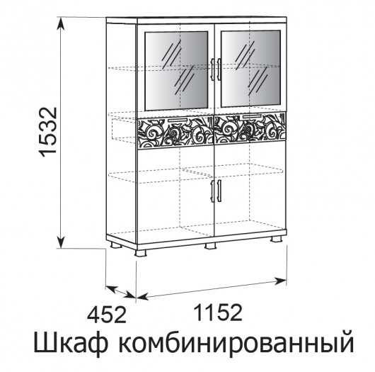 Шкаф комбинированный Ирис 25 - купить за 17662.00 руб.