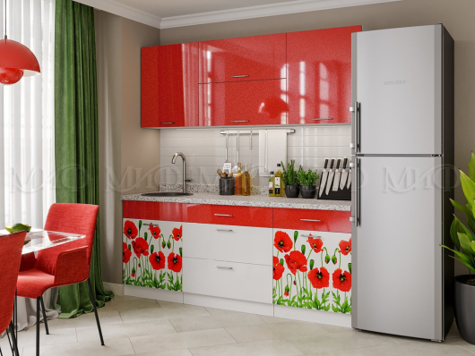 Кухня Маки красные 1800 - купить за 0.00 руб.