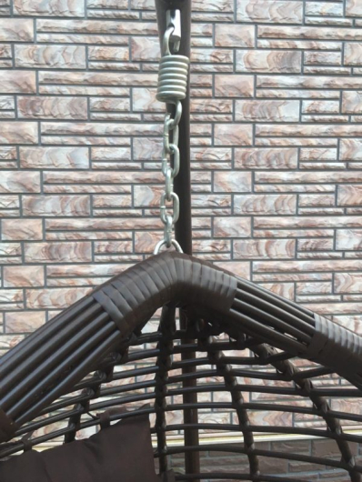 Подвесное кресло из искусственного ротанга МД-203 big braun - купить за 16800.00 руб.