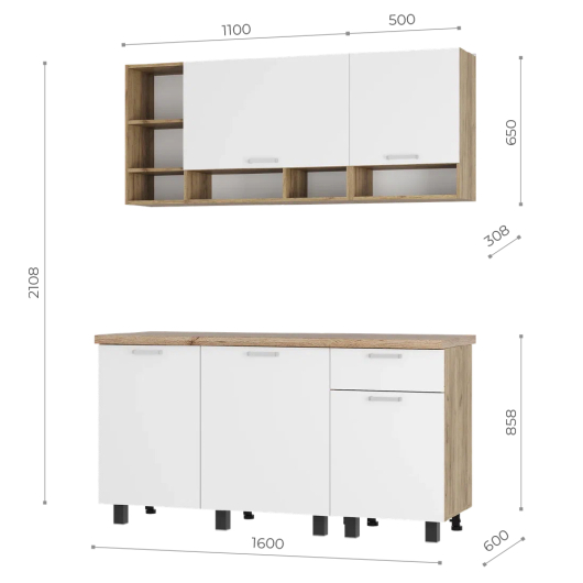 Кухня Вика 1,6 м - купить за 17849.00 руб.
