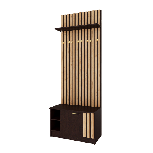 Тумба с вешалкой Кано 800 КПТВ-2 Венге/Дуб Крафт золотой - купить за 11993.00 руб.