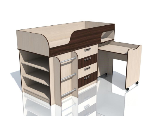 Кровать Рико с выкатным столом НМ 011.56 М - купить за 23141.0000 руб.