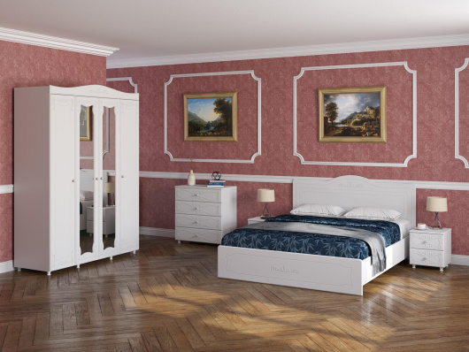 Спальня Италия белое дерево (вариант 6) - купить за 79784.00 руб.