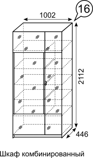 Шкаф комбинированный 16 Palermo - купить за 0.00 руб.