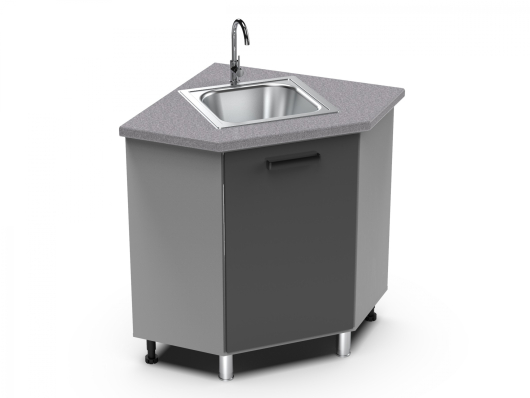 Шкаф нижний мойка угловой 850 (угол скос) Квадро УМ - купить за 4986.00 руб.