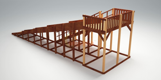 Зимняя деревянная игровая горка Савушка Зима 8 - купить за 240900.00 руб.