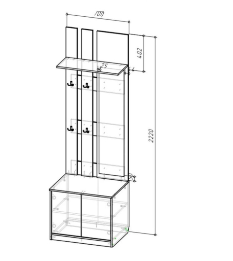 Прихожая Бруно - купить за 0.00 руб.
