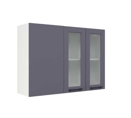 Шкаф навесной угловой со стеклом №35 Кёльн ШВУПС 1000 - купить за 10160.00 руб.