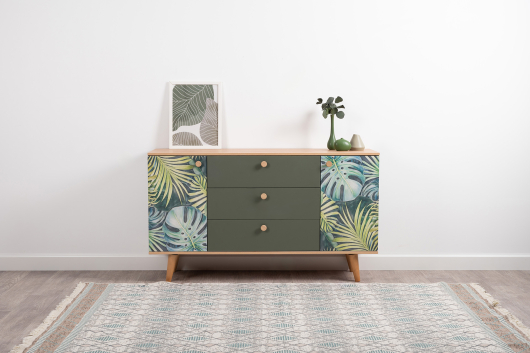 Комод Маттиас 16.245 Гикори Рокфорд/Дымчатый Зеленый - купить за 16526.00 руб.