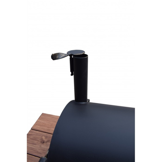 Кованый мангал Карета с деревянным столом и крышкой - купить за 25425.00 руб.